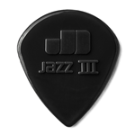 Jim Dunlop 47P3S DUNLOP JAZZ III STIFFO PLAYERS 6-PACK BLACK GUITAR PICKS