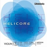 D'Addario H3113/4M Helicore 3/4 Violin E String - Single String ONLY