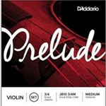 D'Addario J8103/4M Prelude 3/4 Violin String Set, Steel Core