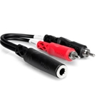 Hosa YPR257 1/4 Female Dual RCA Male Y Cable