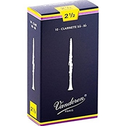 Vandoren CR1025 10 Bb Clarinet Reeds #2.5
