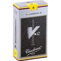 Vandoren CR194 #4 V12 B-Flat Clarinet Reeds, Box of 10