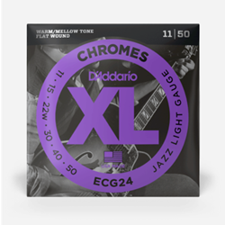 D'Addario ECG24 11-50 Chromes Flatwound Jazz Light Electric Strings