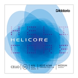 D'Addario H5104/4M Helicore 4/4 Cello String Set, Steel Core