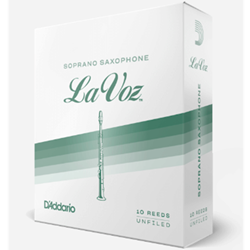 D'Addario LV10SSXMSF Medium-Soft LaVoz Soprano Sax Reeds, Box of 10