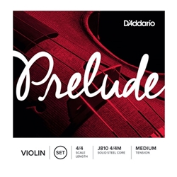 D'Addario J8104/4M Prelude 4/4 Violin String Set, Steel Core