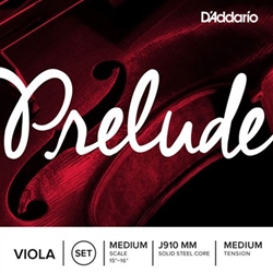 D'Addario J910MM Prelude 15" - 16" Viola String Set, Steel Core
