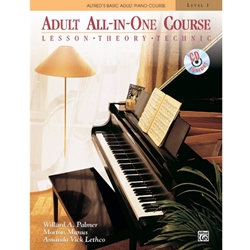 Alfred's Basic Adult All-in-One Piano Course, Book 1 +CD - Piano