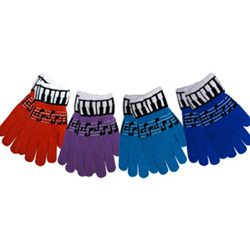 AIM Gifts AIM9150 Stretch Keyboard/Music Staff Gloves assorted colors