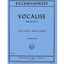 Rachmaninoff - Vocalise For Cello - Cello