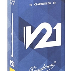 Vandoren CR8025 #2 1/2 V21 B-Flat Clarinet Reeds, Box of 10