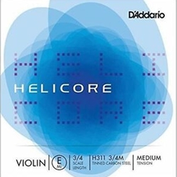 D'Addario H3113/4M Helicore 3/4 Violin E String - Single String ONLY