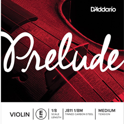 D'Addario J8111/8M Prelude 1/8 Violin E String, MED