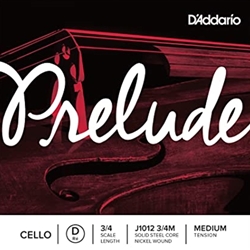 D'Addario J101234M Prelude 3/4 Cello D String, MED