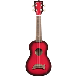 Kala MK-SD/RDBURST Dolphin Soprano Ukulele - Red Burst