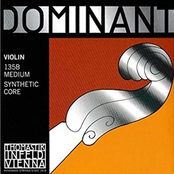 Thomastik 135B Dominant 4/4 Violin String Set, Ball Chrome Steel E, Perlon Core