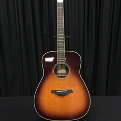 Yamaha FG-TA-BS FG TransAcoustic dreadnought body; solid Sitka spruce top, mahogany back and sides, die-cast tuners,active piezo pickup with TA technology; Brown Sunburst